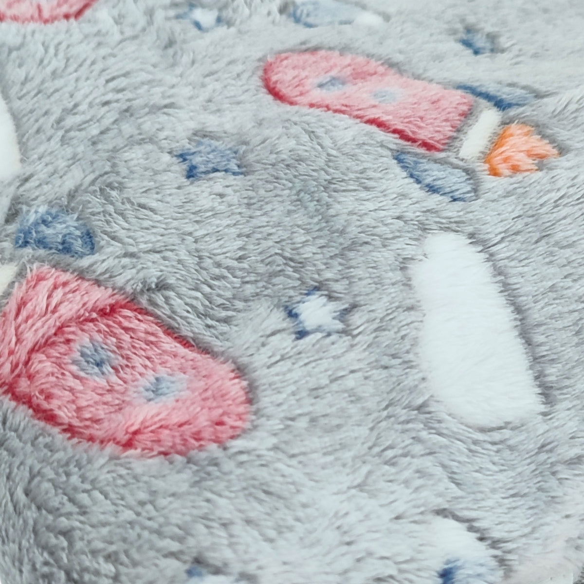 Manta Felpa Bebé - Cohetes/Gris M05