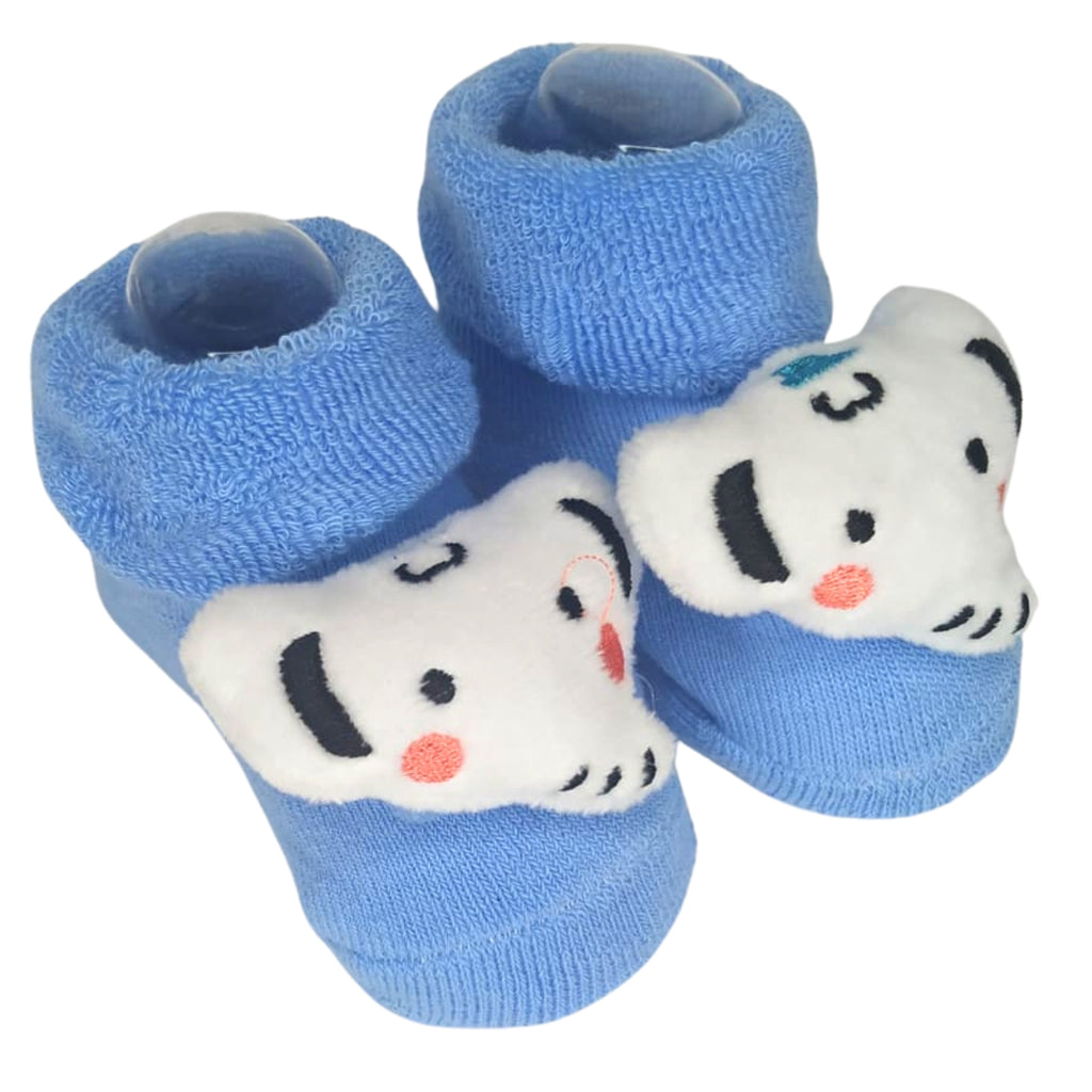 Medias Sonajeras - Cebra - Azul acero