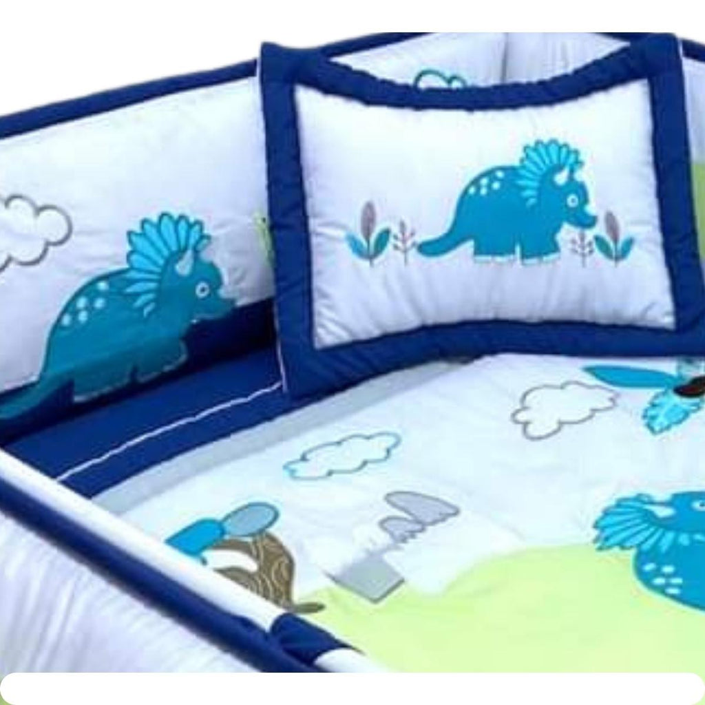 Set de Cuna y 4 protectores - Prestige 130x70 cm  - Dinosaurios