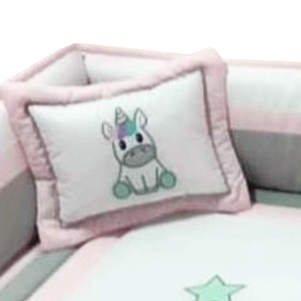Set de Cuna y 4 protectores - Prestige - El unicornio