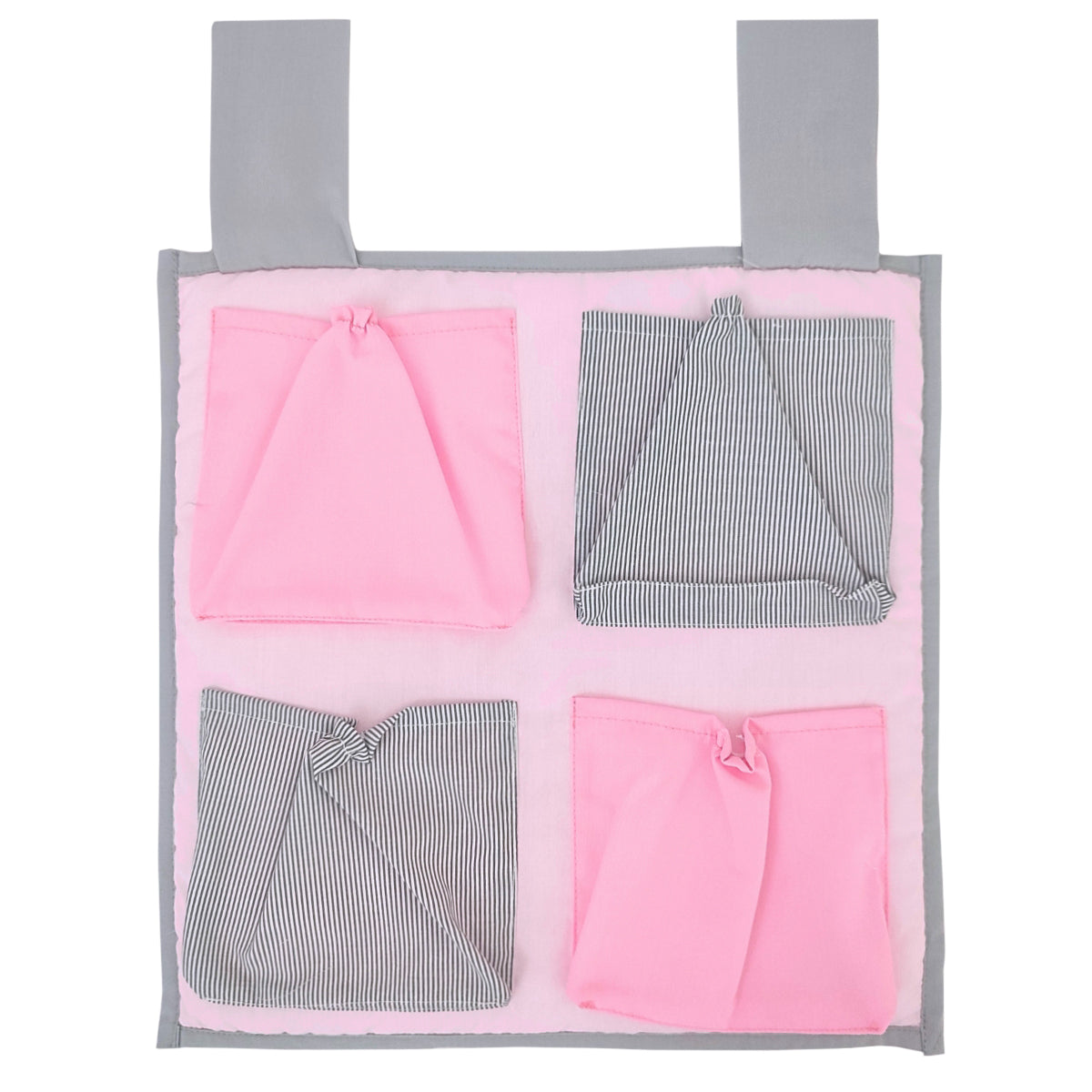 Organizador para cuna - Cuadros - Rosado