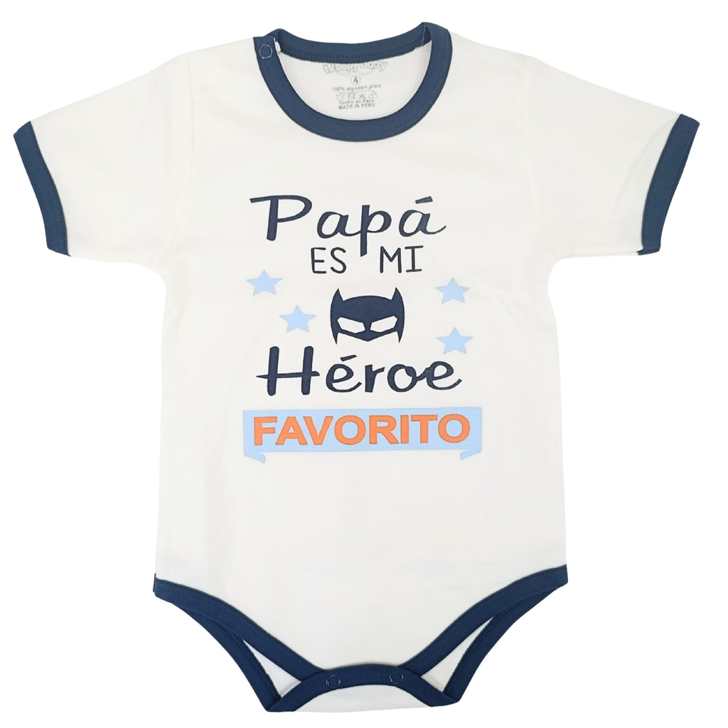 Body Bebé Manga Corta - Papa es mi heroe - N319