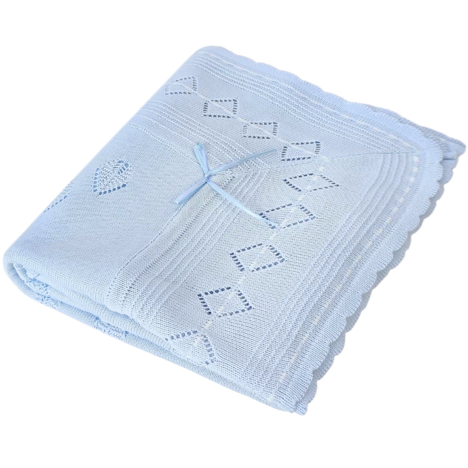Colcha bebé Hilo Tacto con algodon - Celeste