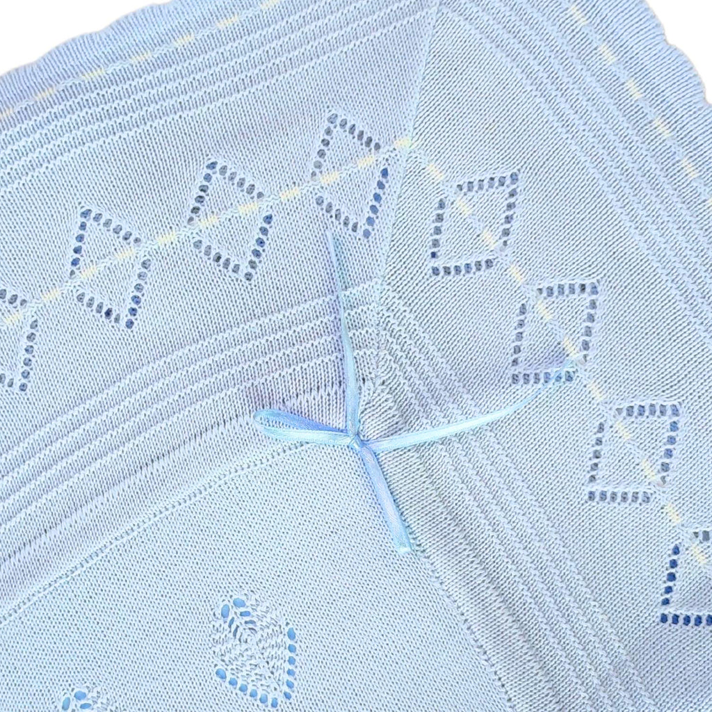 Colcha bebé Hilo Tacto con algodon - Celeste