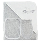 Set Toalla - Osito - Gris Blanco