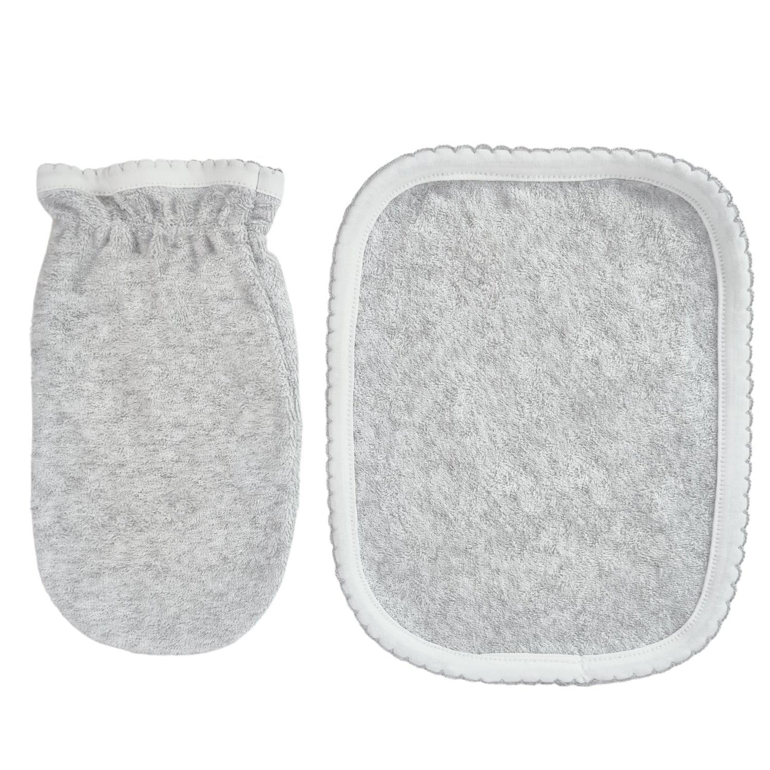 Set Toalla - Osito - Gris Blanco