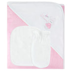 Set Toalla - Coneja - Rosado Blanco
