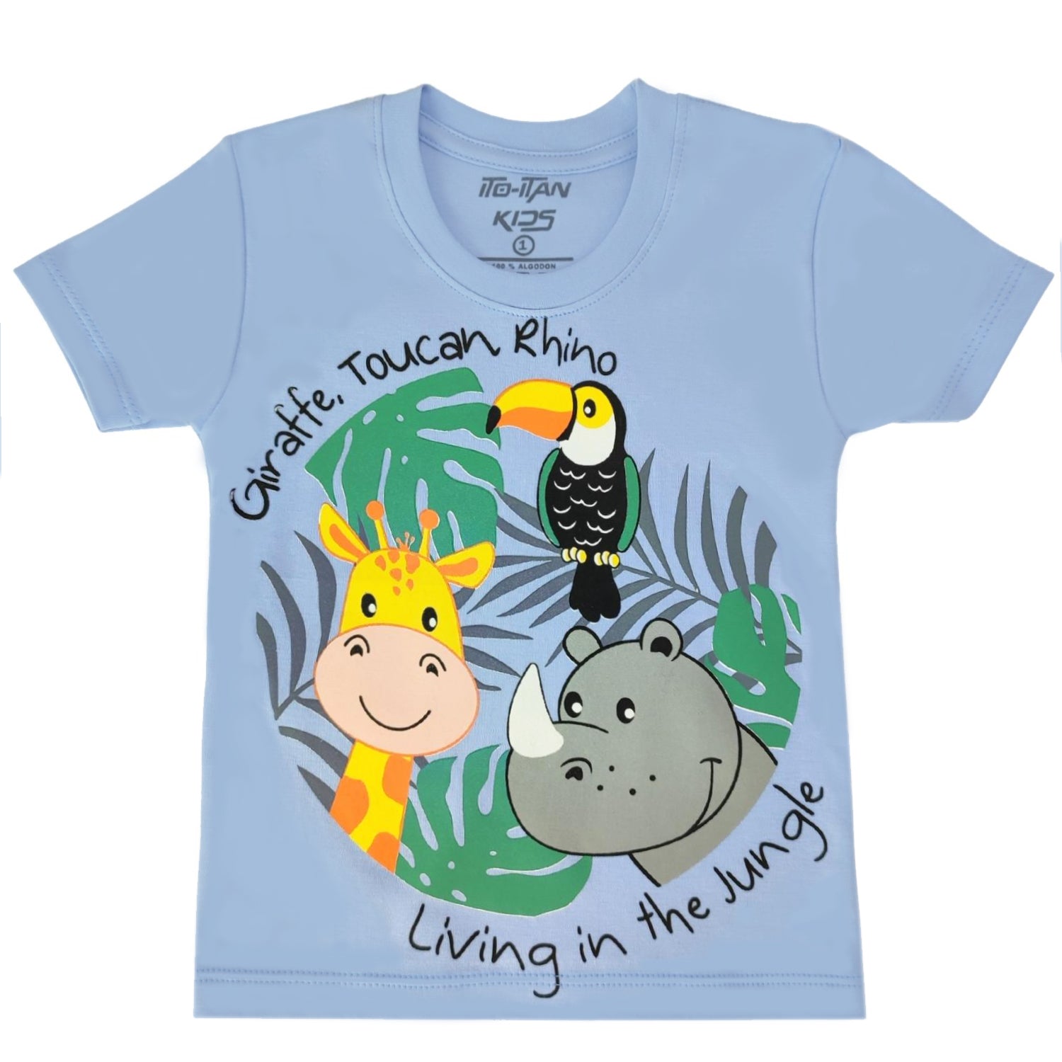 Conjunto bebé - Polo Short - Safari - Celeste