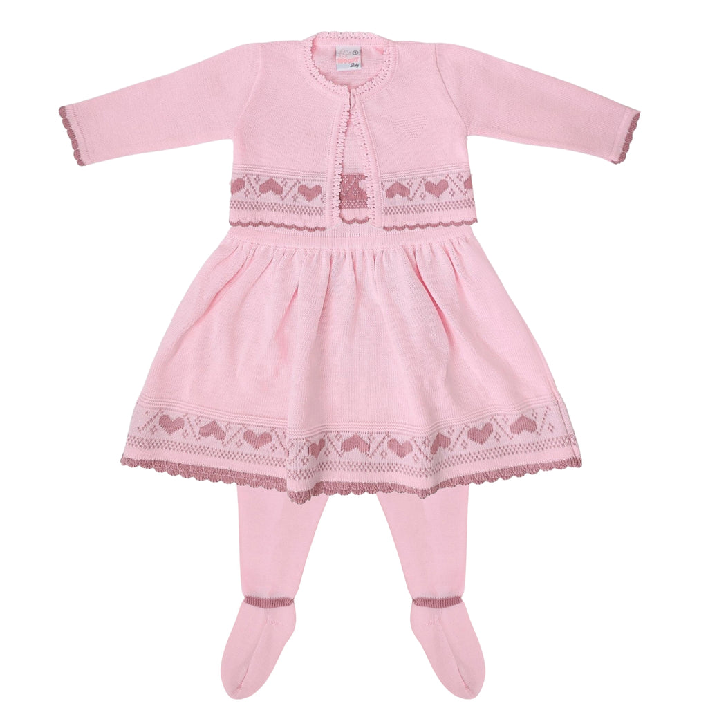 Conjunto Vestido Hilo - 3 piezas - Rosado
