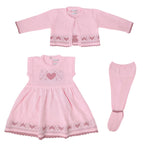Conjunto Vestido Hilo - 3 piezas - Rosado
