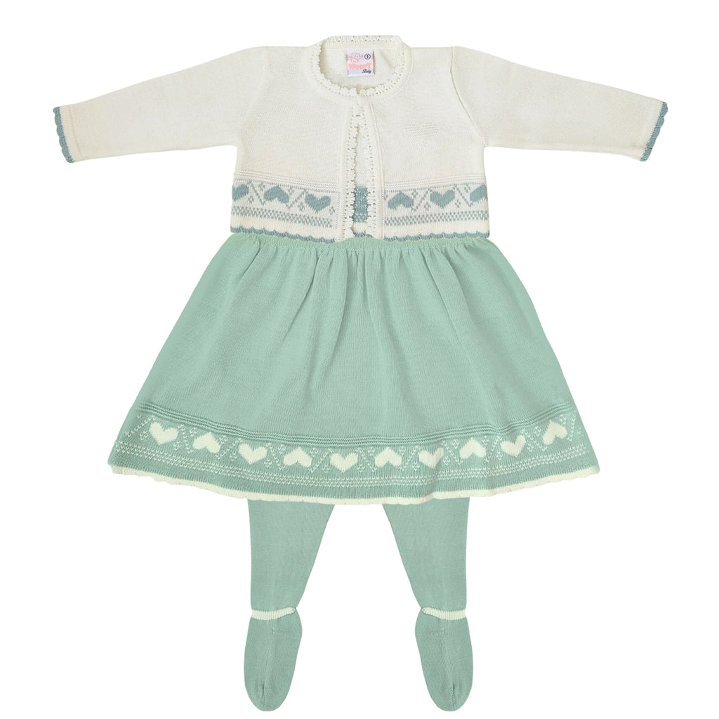 Conjunto Vestido Hilo - 3 piezas - Verde