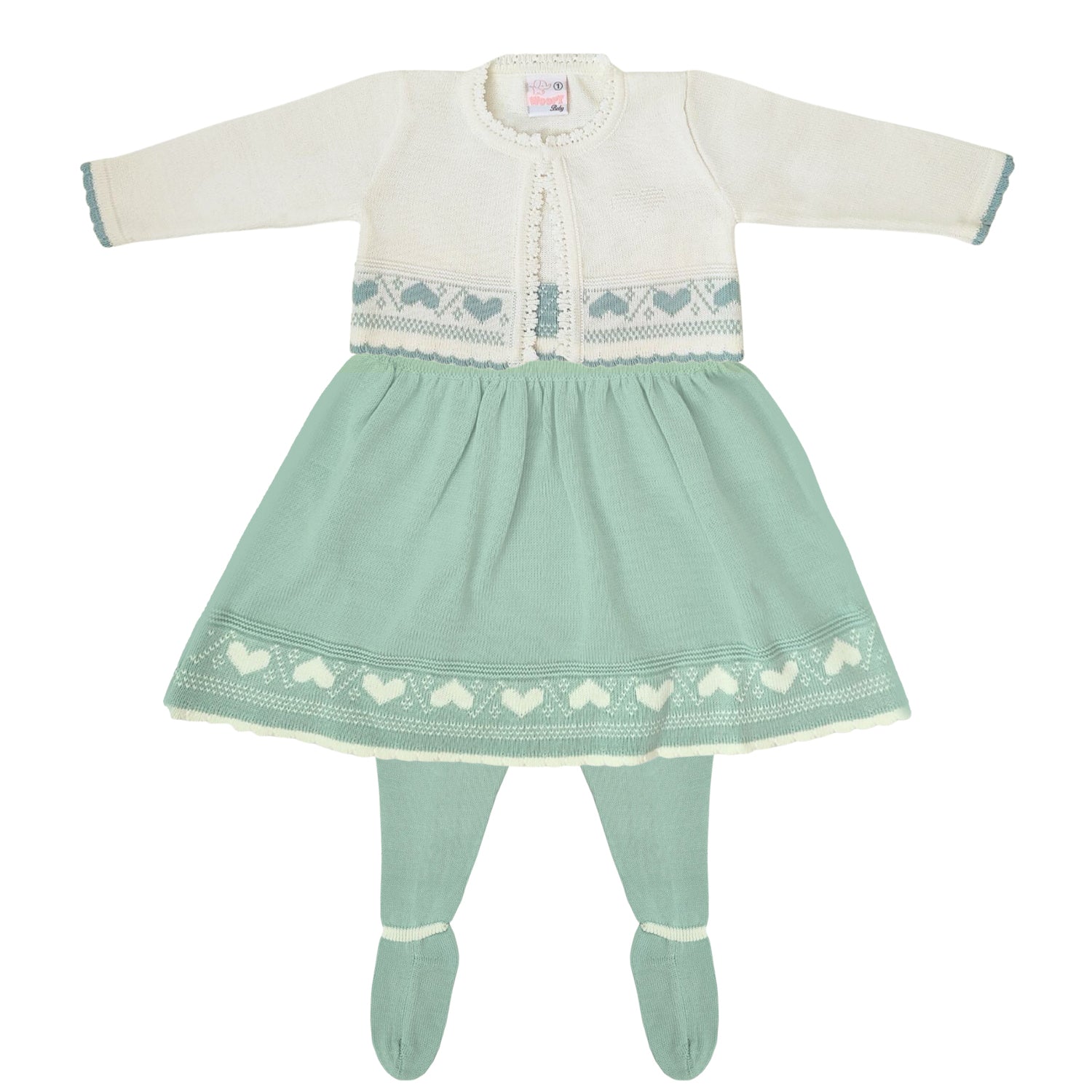 Conjunto Vestido Hilo - 3 piezas - Verde