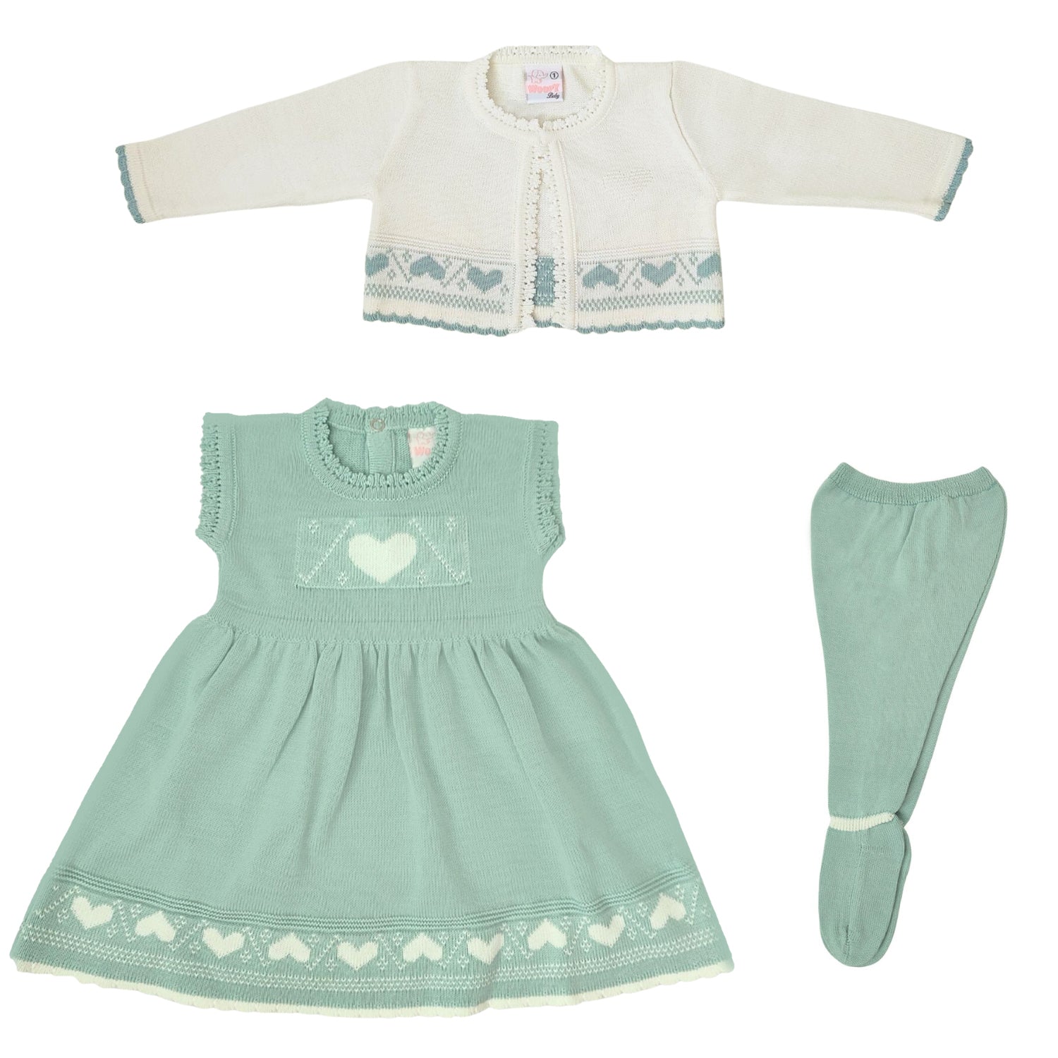 Conjunto Vestido Hilo - 3 piezas - Verde