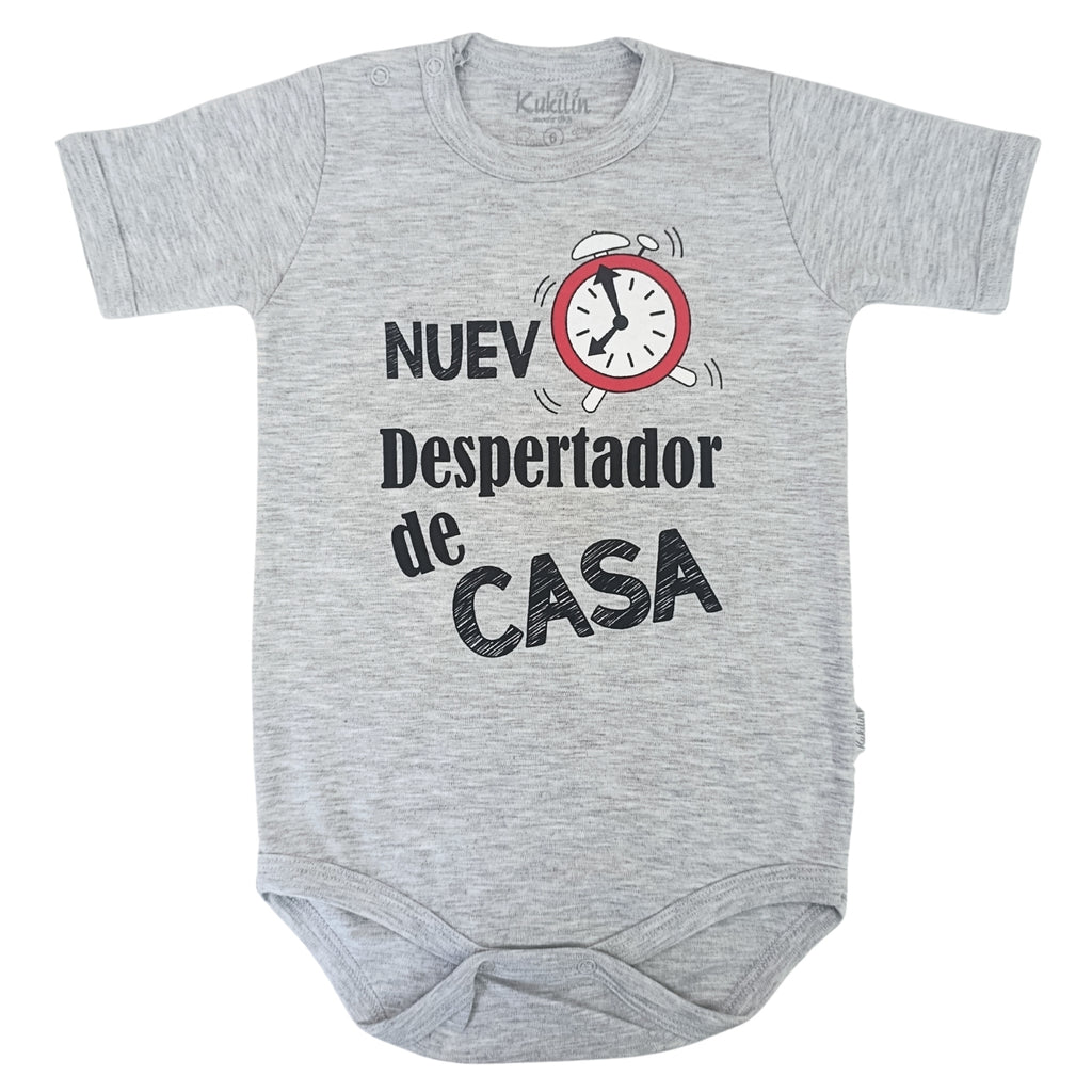 Body Bebé Manga Corta - Nuevo despertador de casa - N327