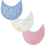 Pack de 3 Baberos en algodón y felpa - Niña