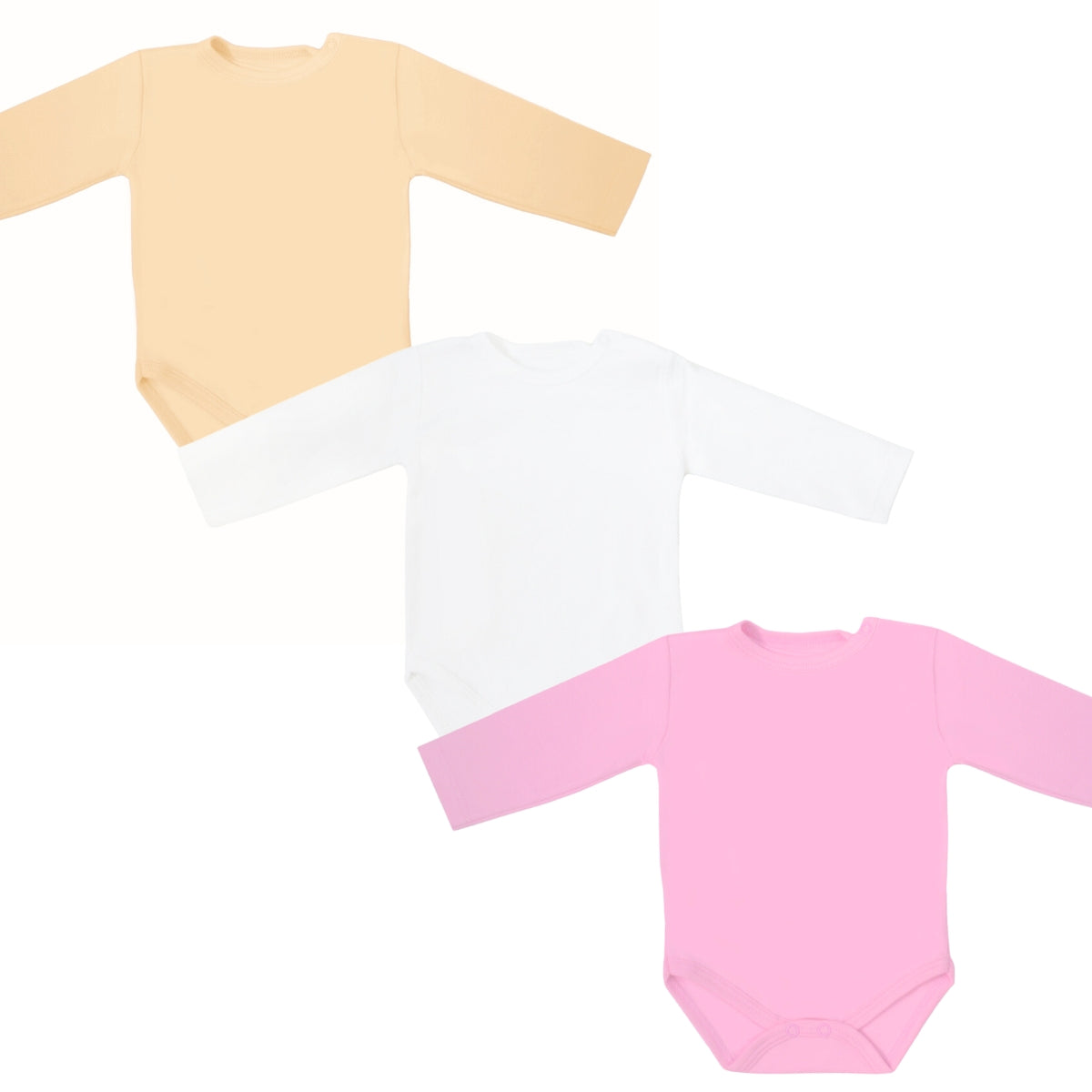 Set 3 Bodys bebé 100% algodón Niña - MBR