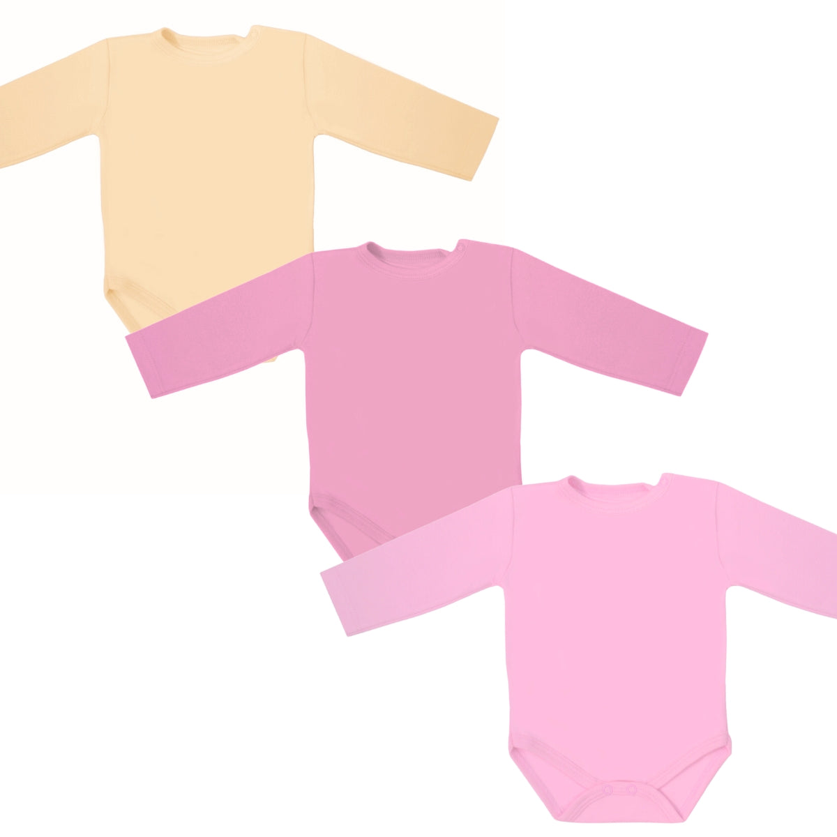 Set 3 Bodys bebé 100% algodón Niña