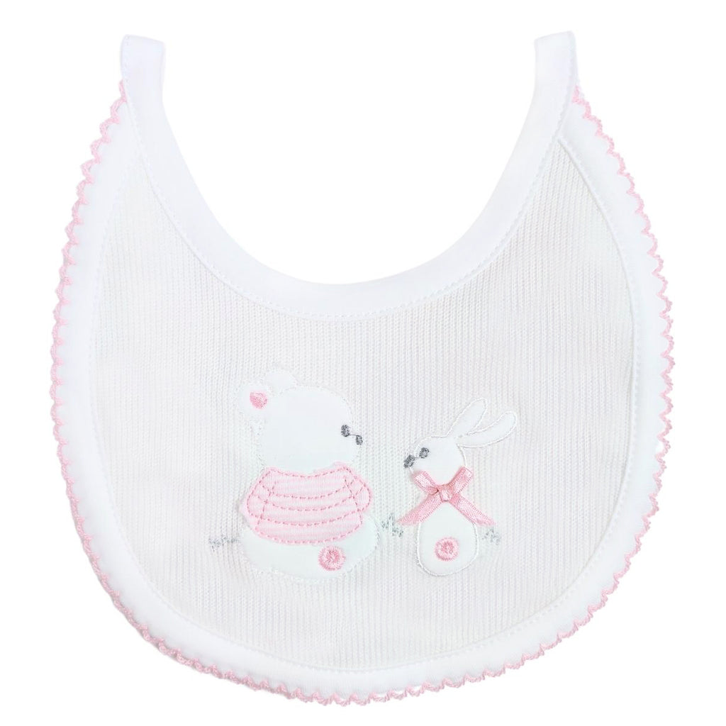 Conjunto Bebe - punto ingles - Amigos V2 - Blanco-Rosado