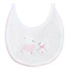 Conjunto Bebe - punto ingles - Amigos V2 - Blanco-Rosado