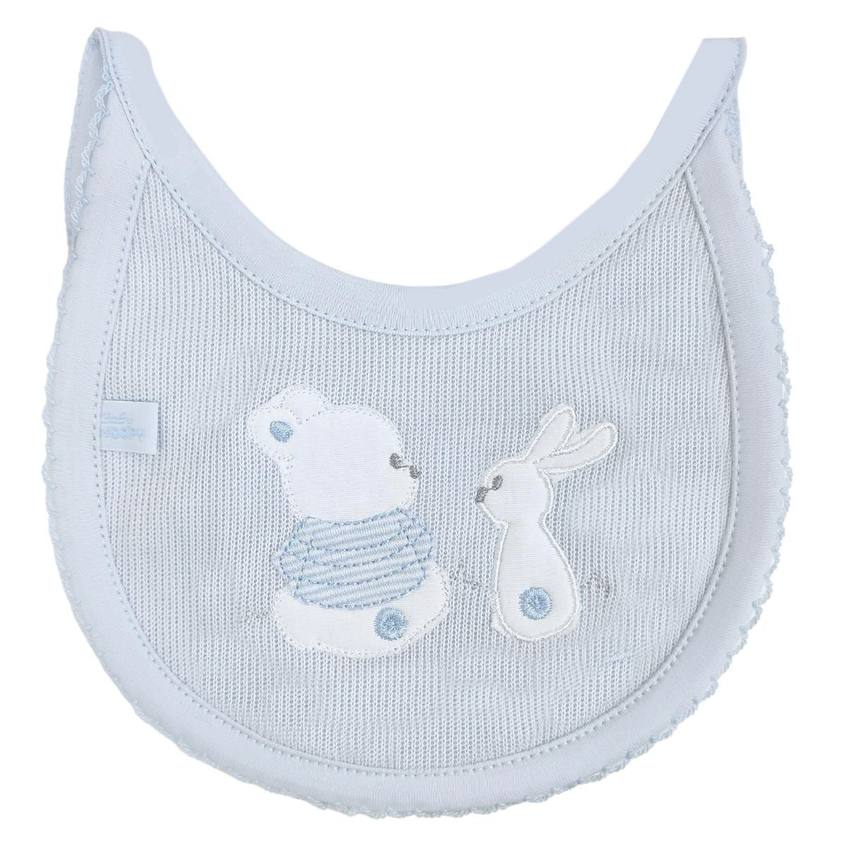 Conjunto Bebe - punto ingles - Amigos V2 - Celeste