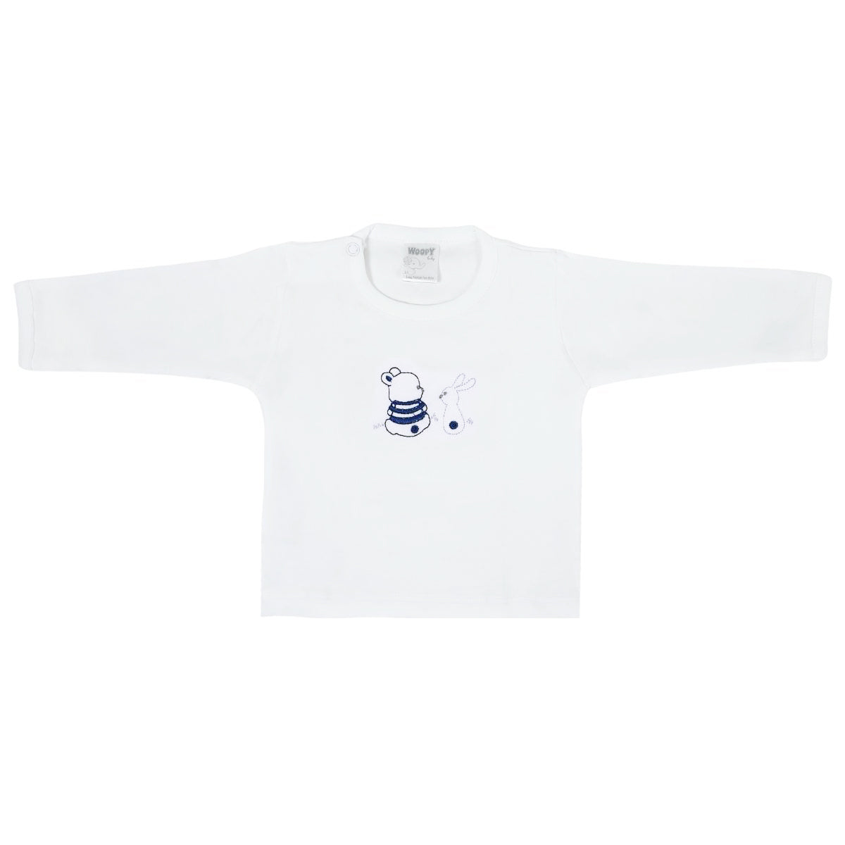 Conjunto Bebe - punto ingles - Amigos V2 - Plomo-Azul