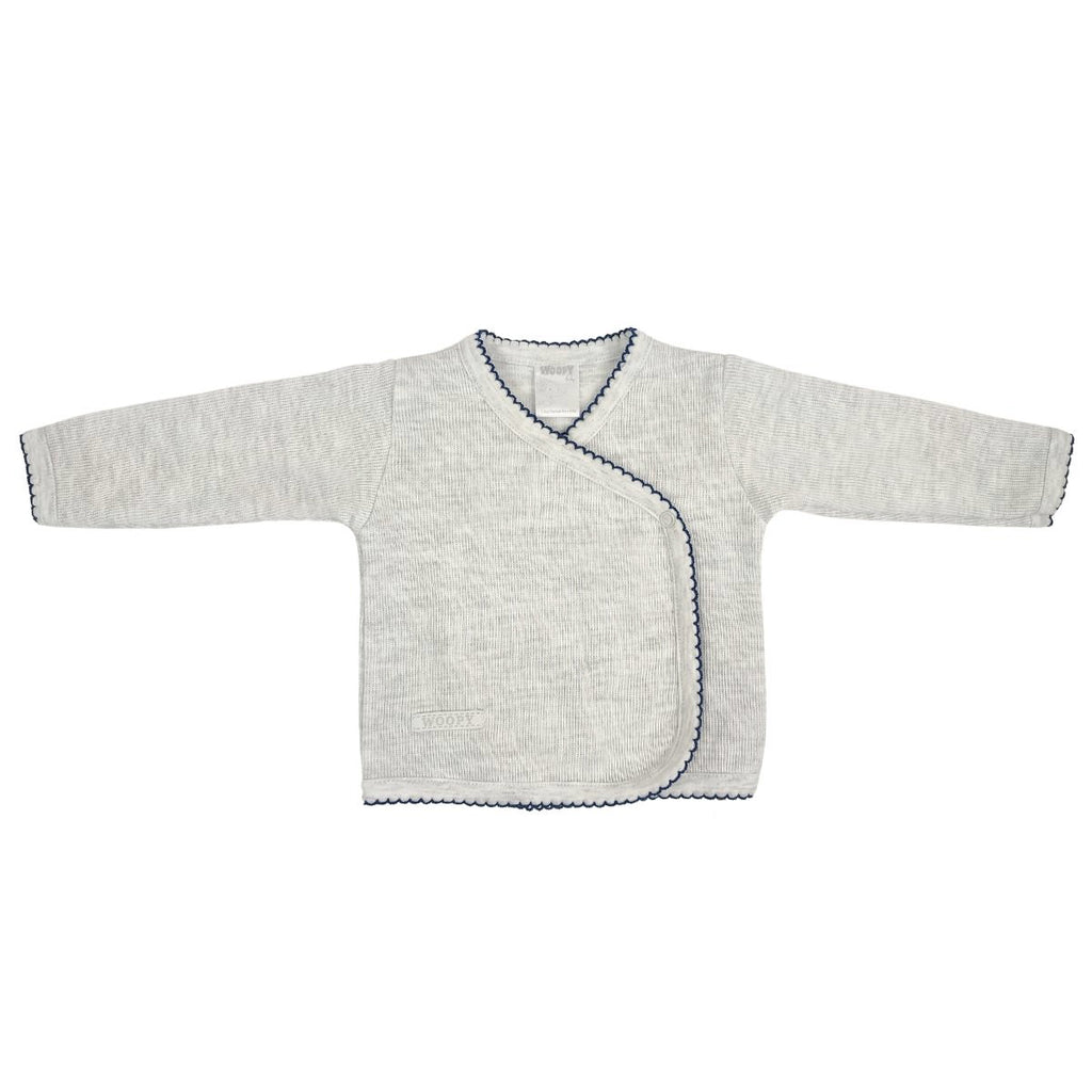 Conjunto Bebe - punto ingles - Amigos V2 - Plomo-Azul