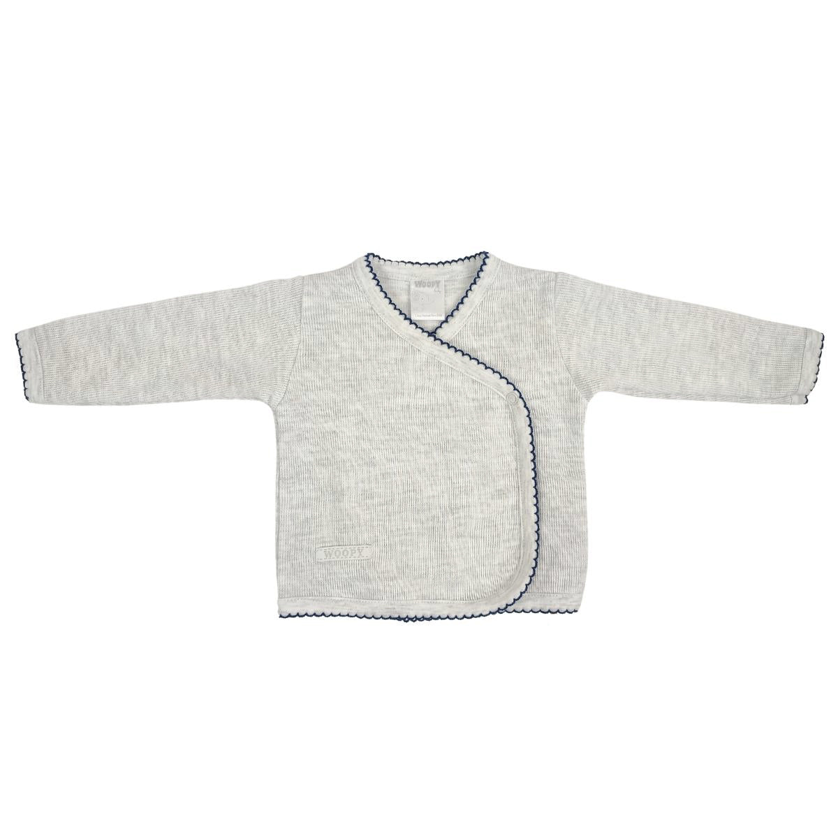 Conjunto Bebe - punto ingles - Amigos V2 - Plomo-Azul