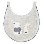 Conjunto Bebe - punto ingles - Amigos V2 - Plomo-Azul