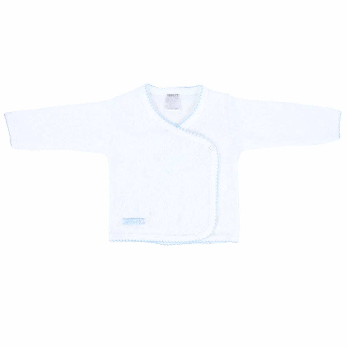 Conjunto Bebe - punto ingles - Amigos V2 - Blanco-Celeste