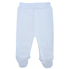 Conjunto Bebe - punto ingles - Amigos V2 - Blanco-Celeste