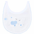 Conjunto Bebe - punto ingles - Amigos V2 - Blanco-Celeste