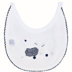 Conjunto Bebe - punto ingles - Amigos V2 - Blanco-Azul