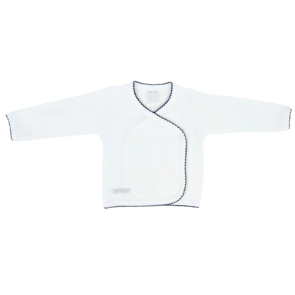 Conjunto Bebe - punto ingles - Amigos V2 - Blanco-Azul