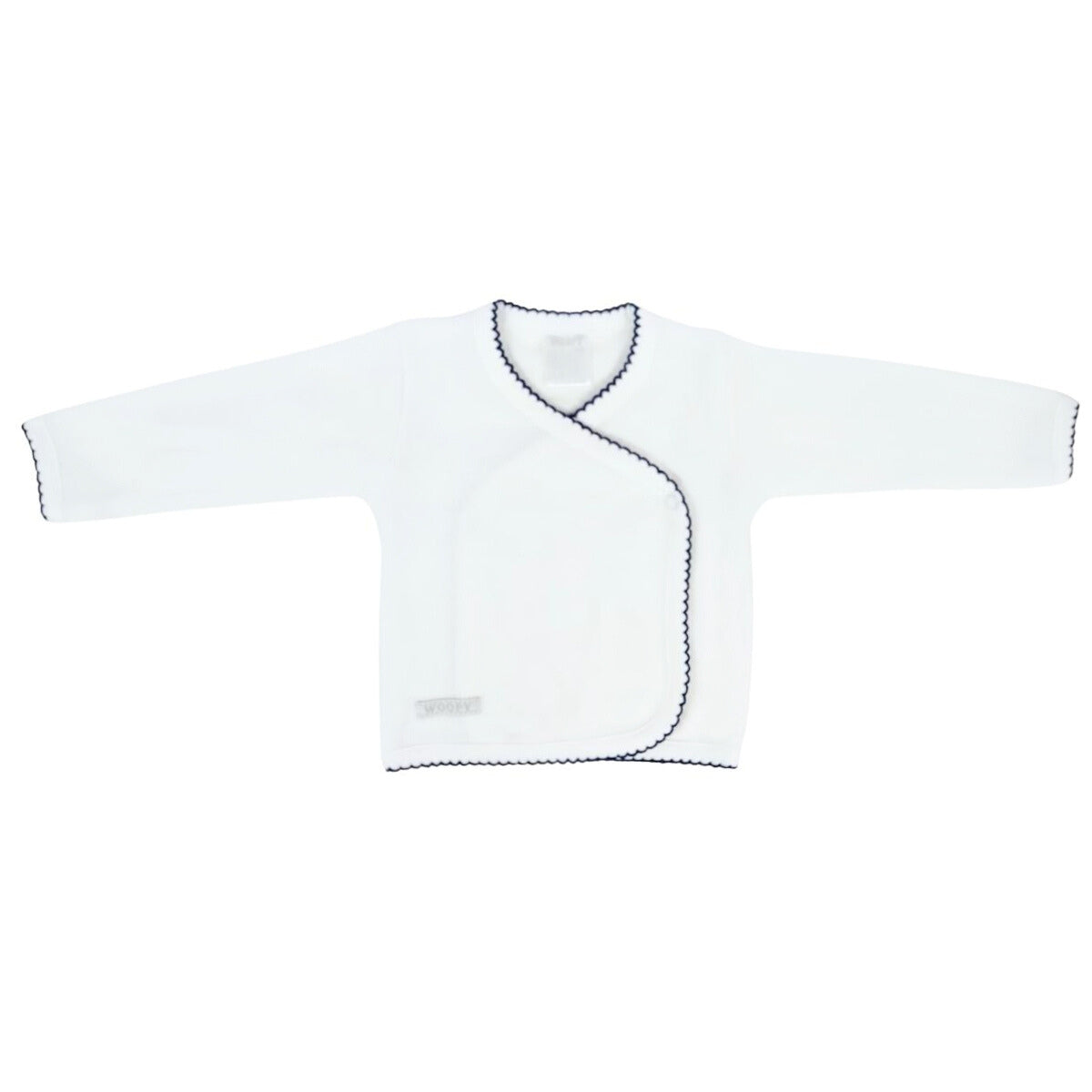Conjunto Bebe - punto ingles - Amigos V2 - Blanco-Azul