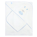 Toalla baño bebé - Conejo - Blanco Celeste