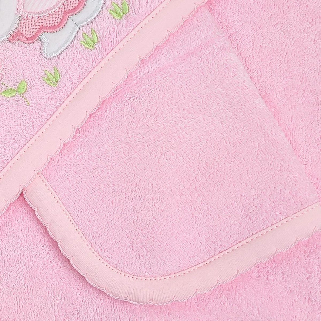 Toalla baño bebé - Osita Vestido - Rosado
