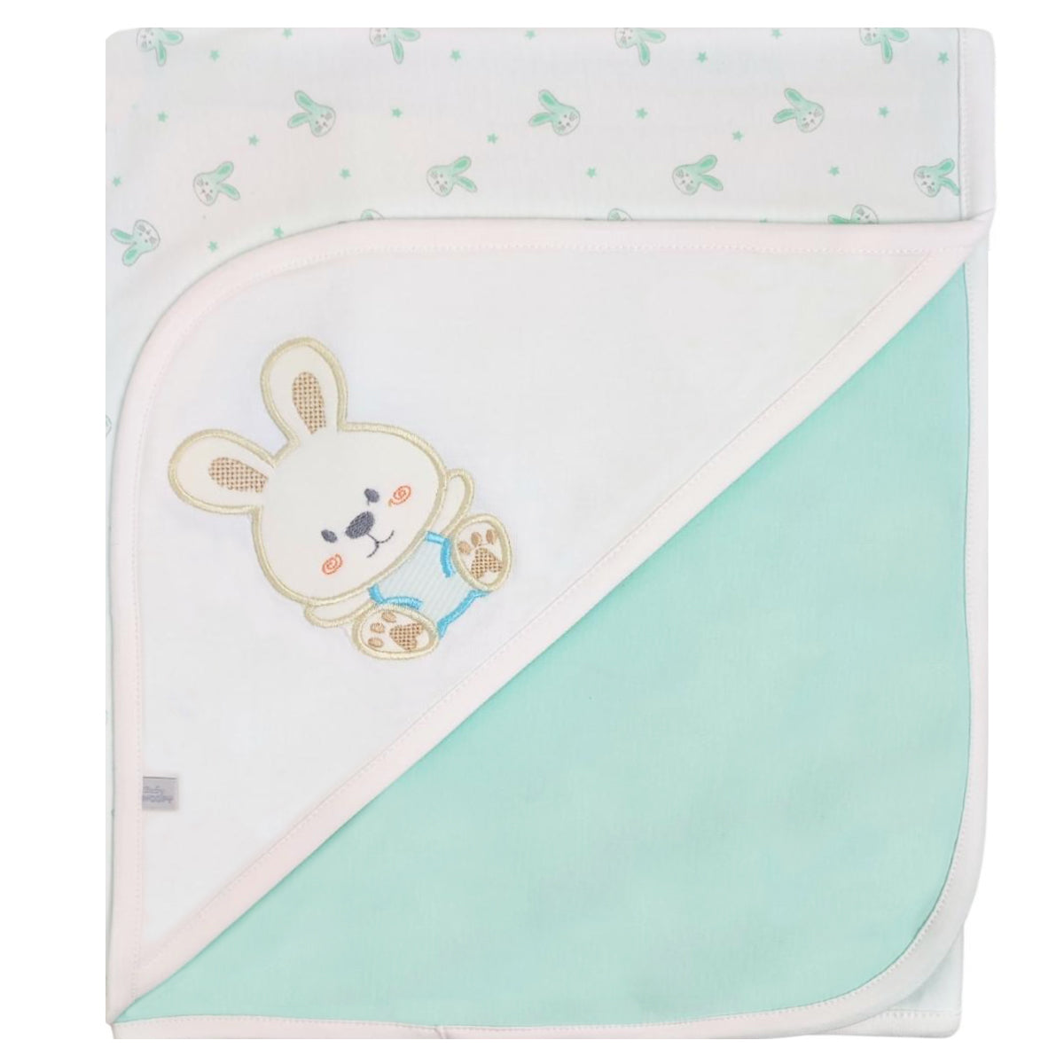 Manta algodón - Baby Conejito - Verde