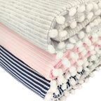 Colcha bebé acolchada - Orejitas - Rosado