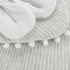 Colcha bebé acolchada - Orejitas - Plomo