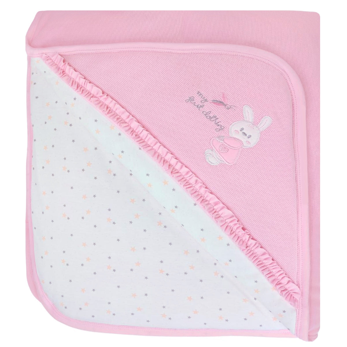 Colcha acolchada punto ingles Coneja - Rosado