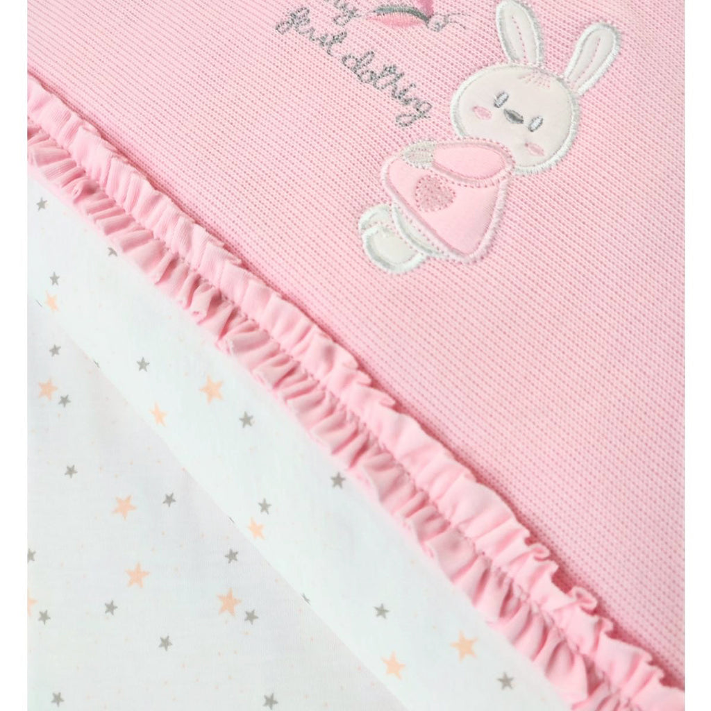 Colcha acolchada punto ingles Coneja - Rosado