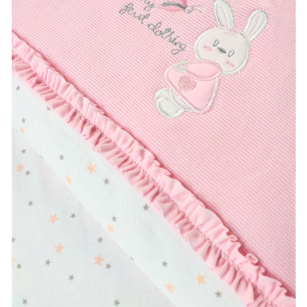 Colcha acolchada punto ingles Coneja - Rosado