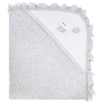 Colcha bebé acolchada Reversible - jacquard  - Osito Globo - Plomo