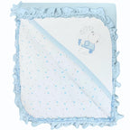 Colcha bebé acolchada Reversible - jacquard  - Osito 3C - Celeste