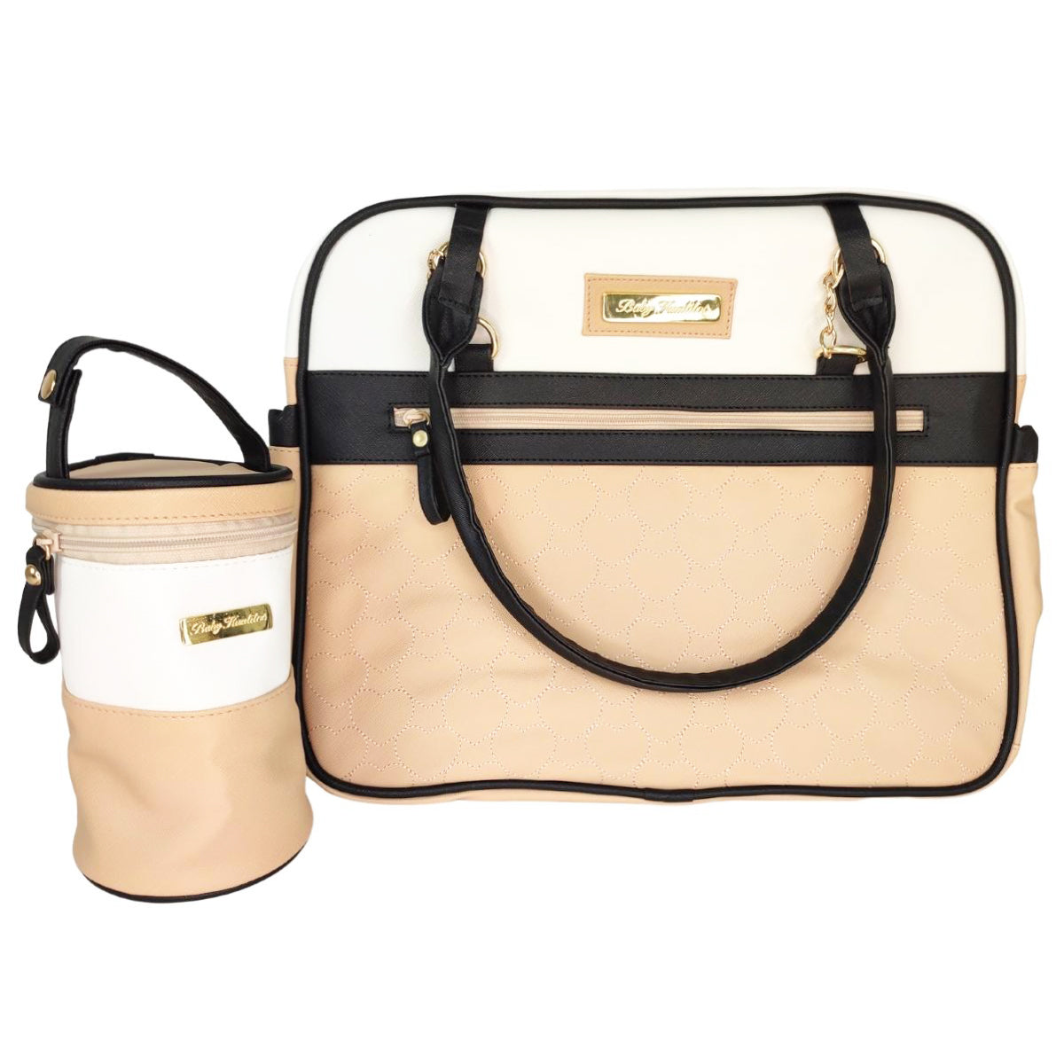 Bolso pañalero y portabiberon - Beige - Milan