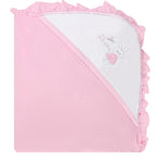 Colcha bebé acolchada Reversible - jacquard  - Conejita - Rosado