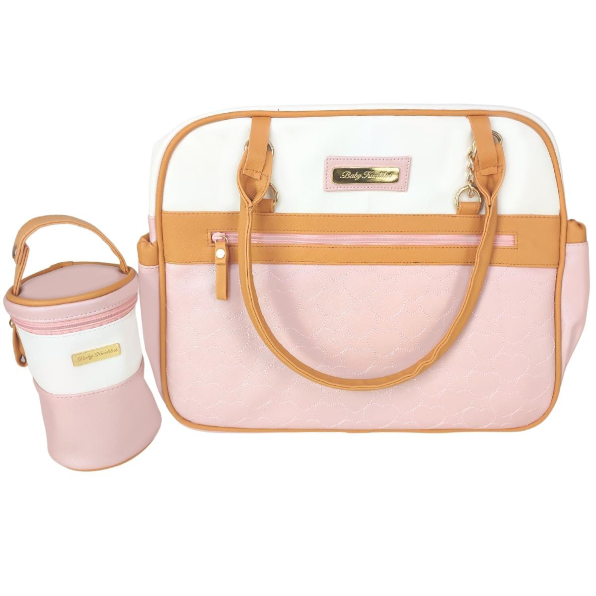 Bolso pañalera y portabiberon - Rosado - Milan