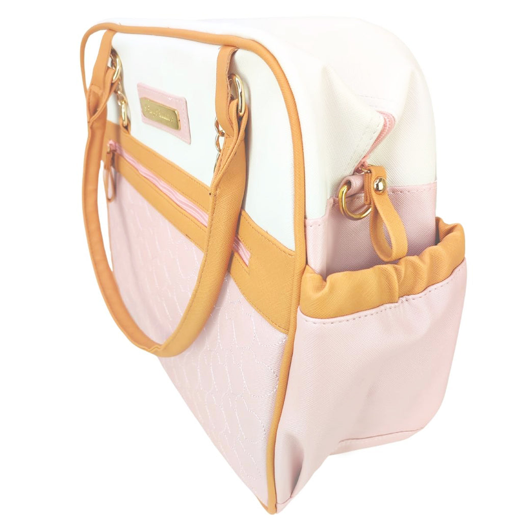 Bolso pañalera y portabiberon - Rosado - Milan