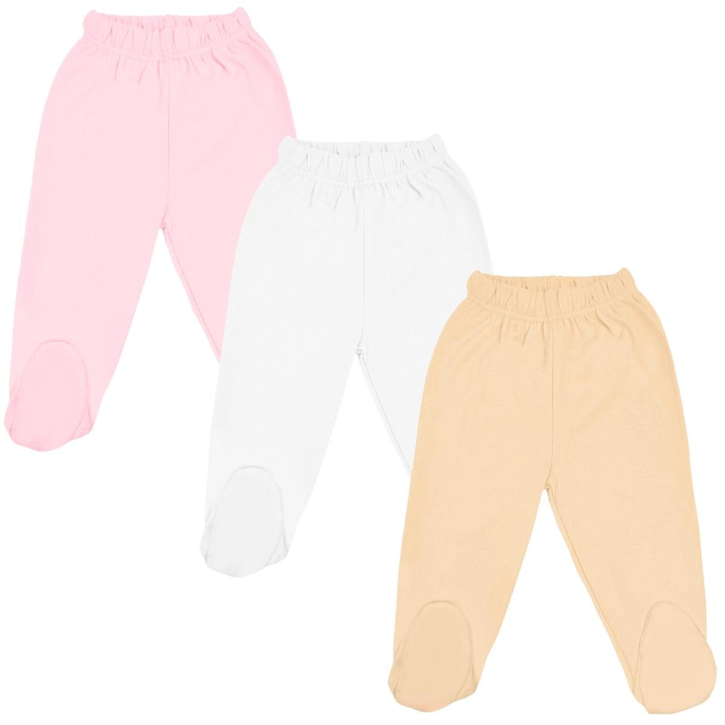 Pack 3 pantalones con pies 100% algodón - 11