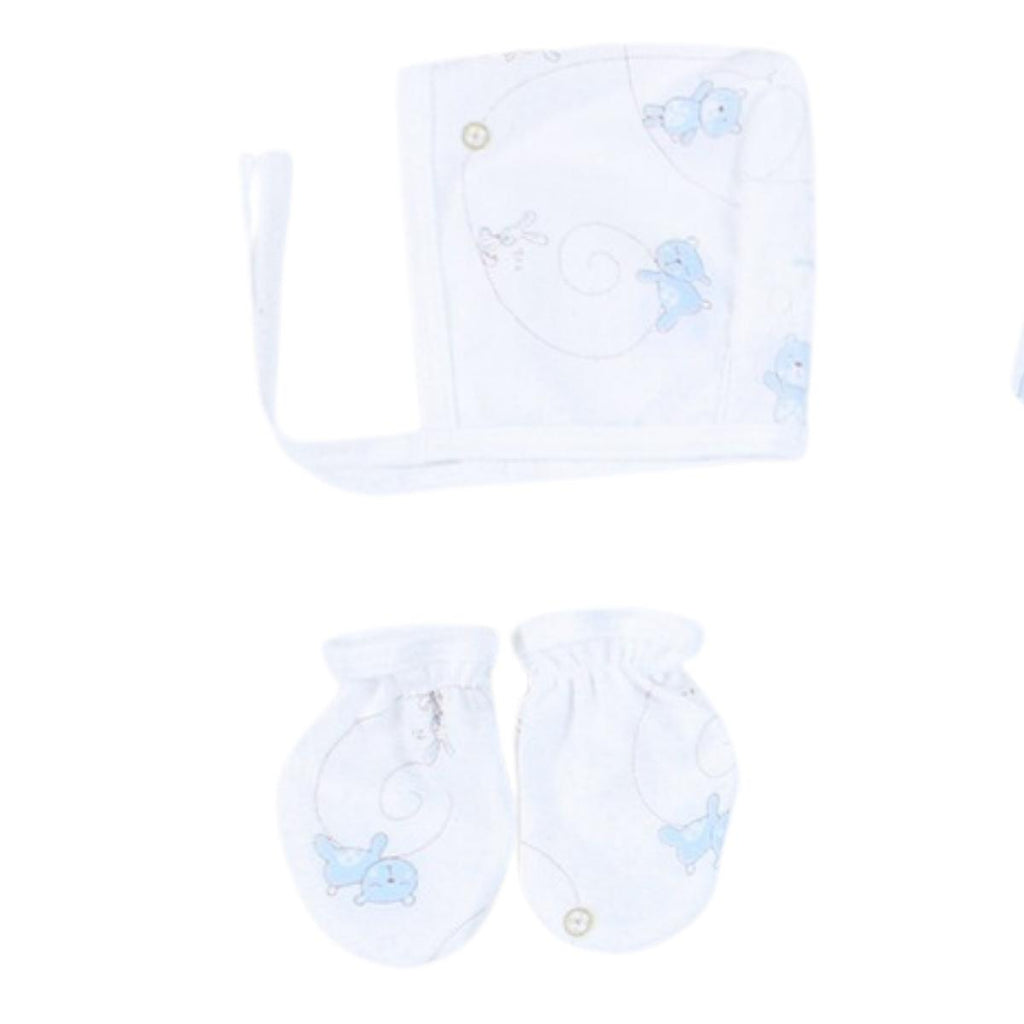 Ajuar - Set de 6 piezas Algodon - Celeste